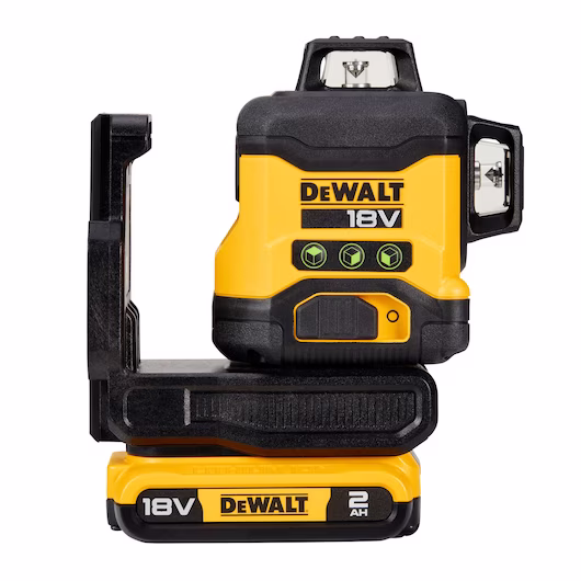 DeWalt DCLE34031D1-GB 18V XR Compact 3 x 360 Green Laser Kit, 2.0Ah Battery, Charger & Case
